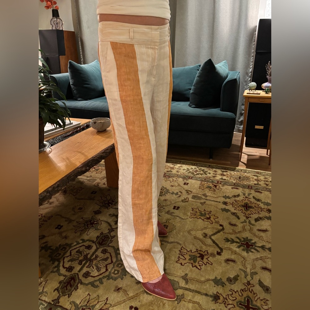 Linen wide leg pants by Anthropology